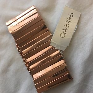 NWT Calvin Klein Copper Rose Stretch Bracelet